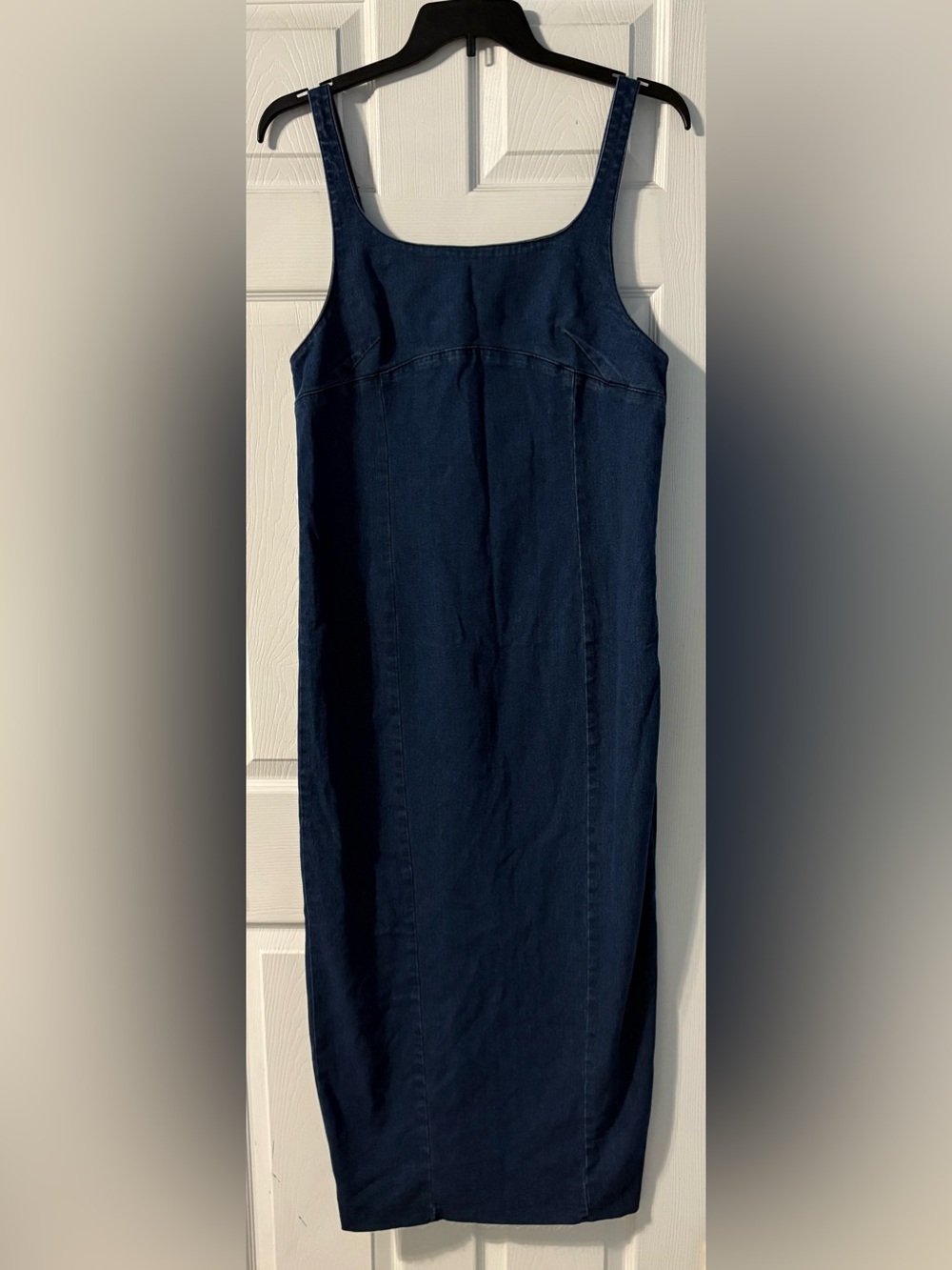 Fashion Nova Blue Denim Square-Neck Midi Dress - Picture 4 of 5